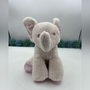 Pink Elephant Satin Ears BABY GUND Keywind Musical Soothing Bubbles 8"